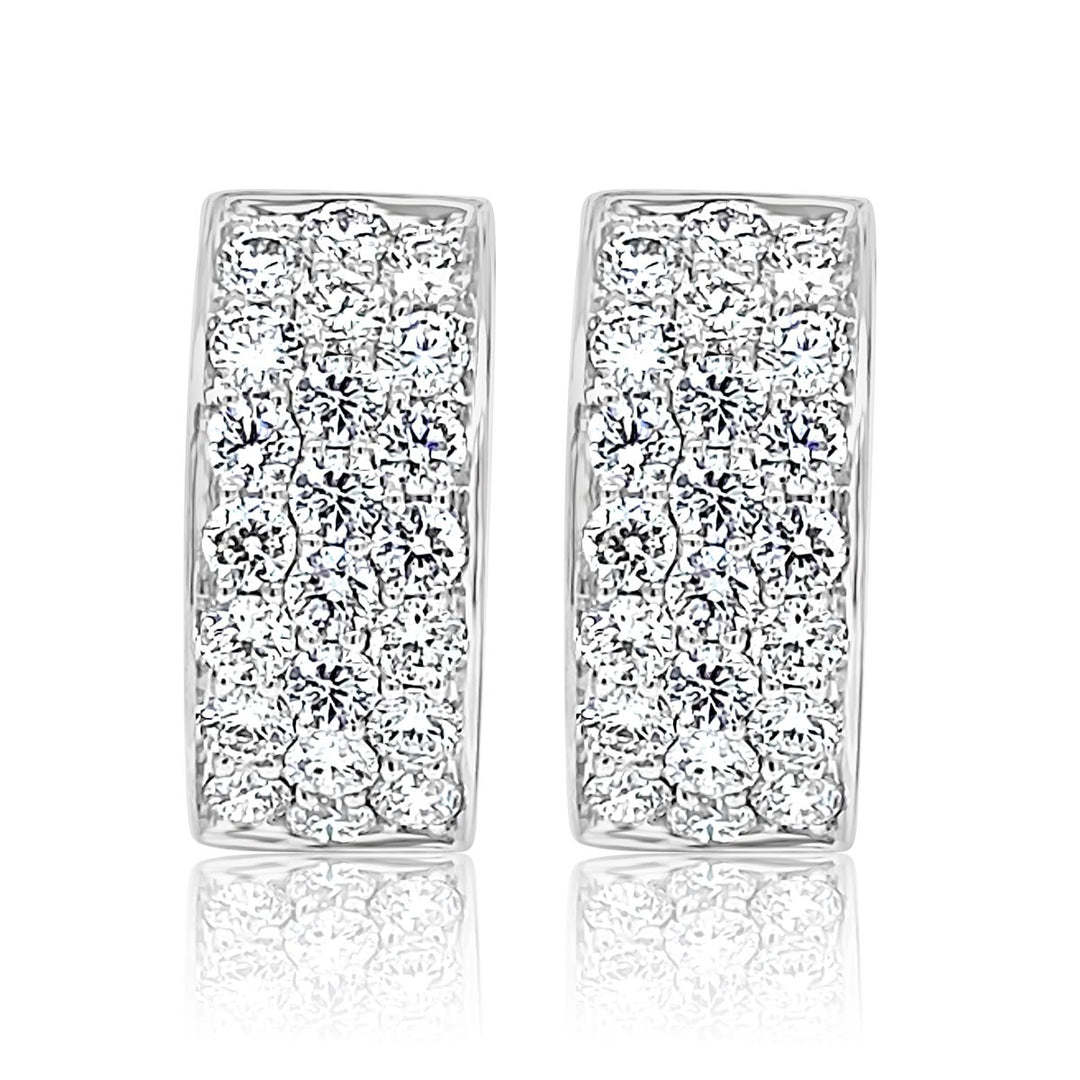White Gold Diamond Earrings - CLBE12 - The Diamond Guys