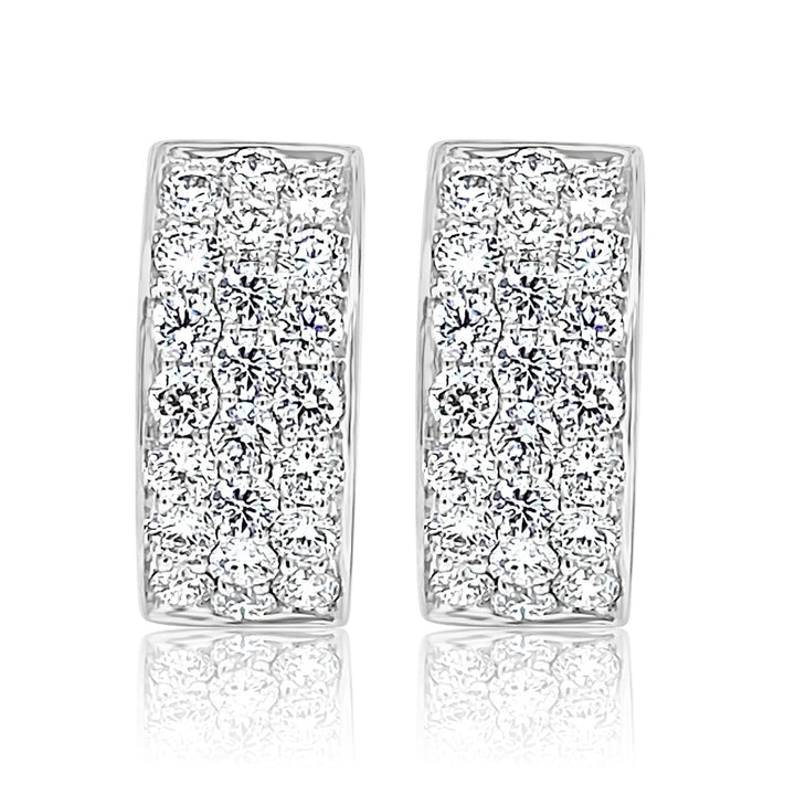 White Gold Diamond Earrings - CLBE12 - The Diamond Guys