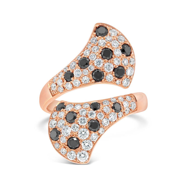 By Pass Diamond Pave Ring - RN6266PB1 - The Diamond Guys