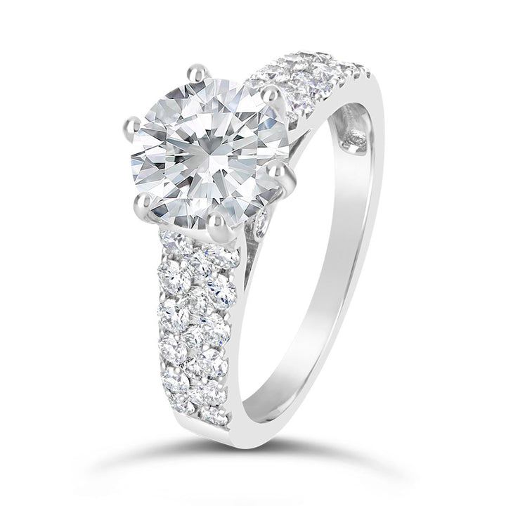 Pave Diamond Engagement Ring _ The Diaond Guys Collection - The Diamond Guys
