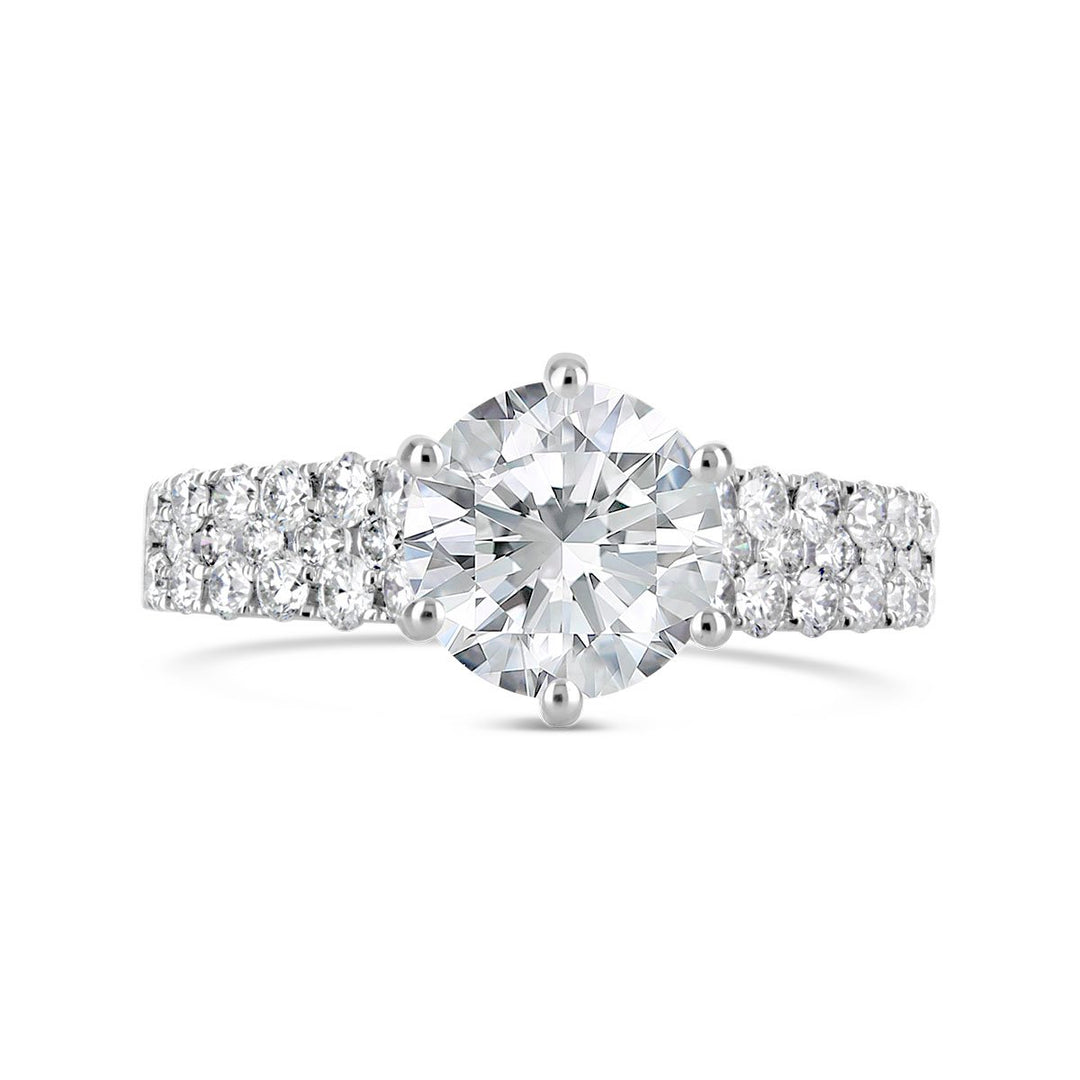 Pave Diamond Engagement Ring _ The Diaond Guys Collection - The Diamond Guys