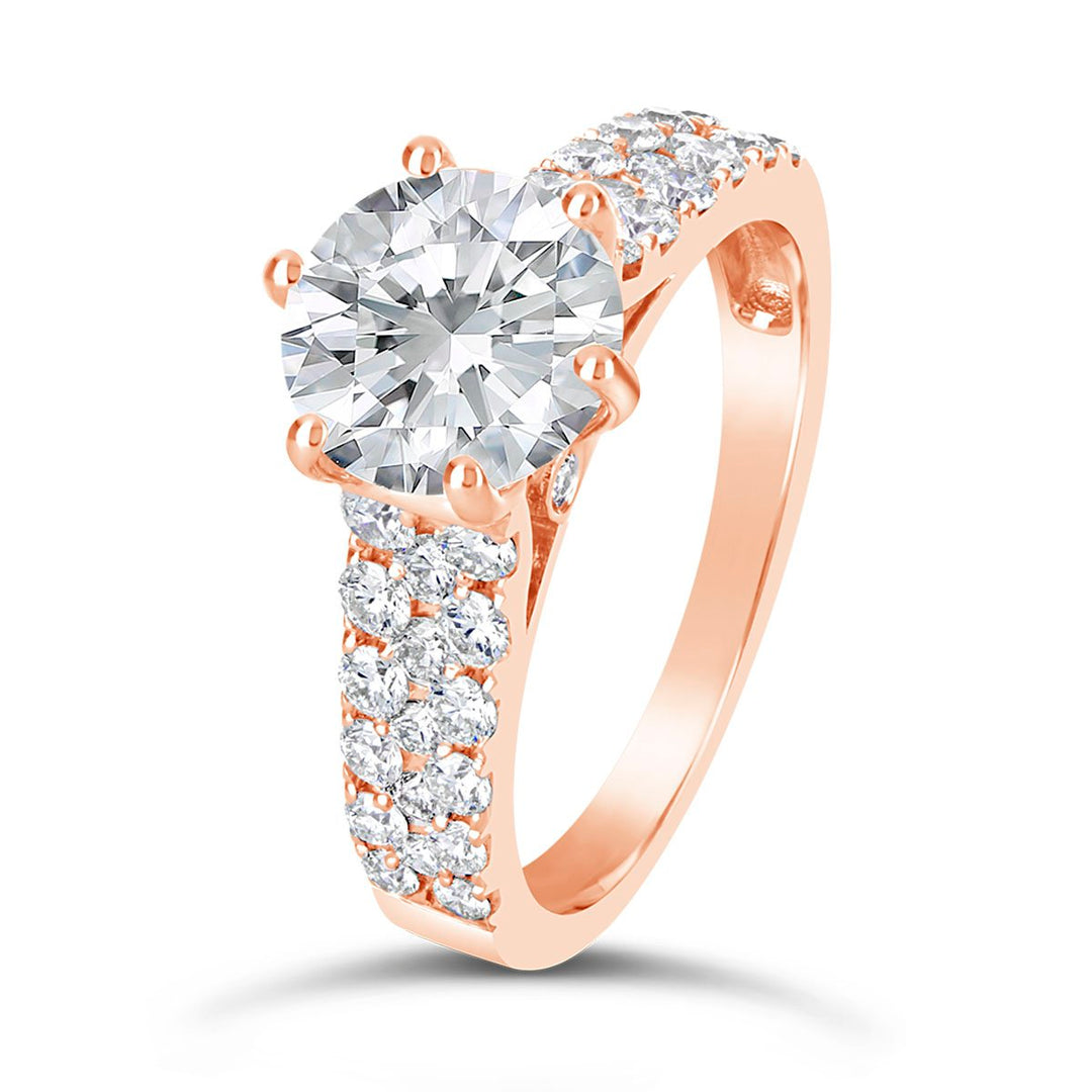 Pave Diamond Engagement Ring _ The Diaond Guys Collection - The Diamond Guys