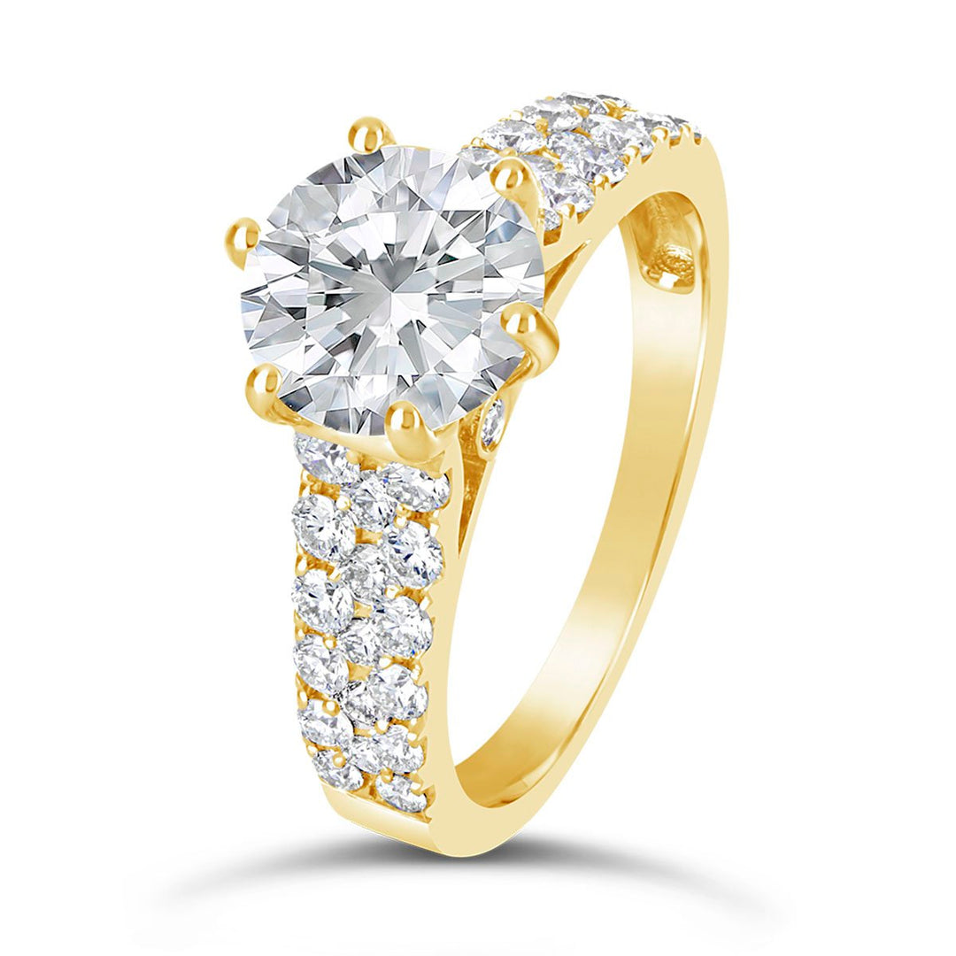 Pave Diamond Engagement Ring _ The Diaond Guys Collection - The Diamond Guys