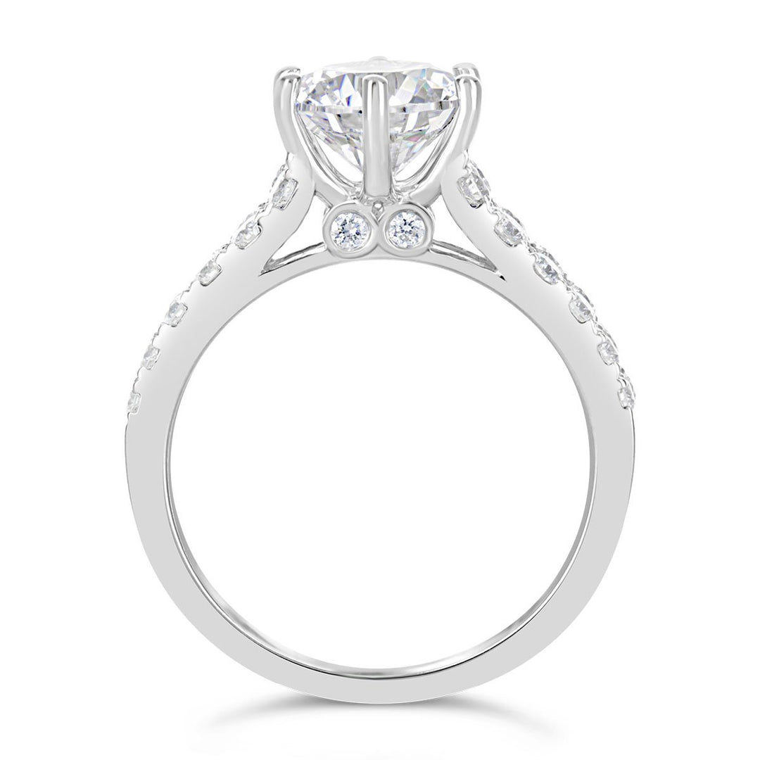 Pave Diamond Engagement Ring _ The Diaond Guys Collection - The Diamond Guys