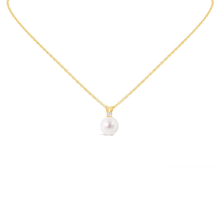 Pearl & Diamond Necklace - 986518/18R - The Diamond Guys