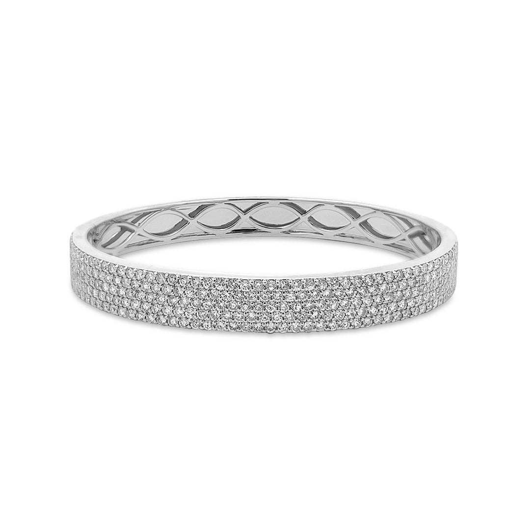 Diamond Pave Bangle Bracelet - ALB-17162 - The Diamond Guys