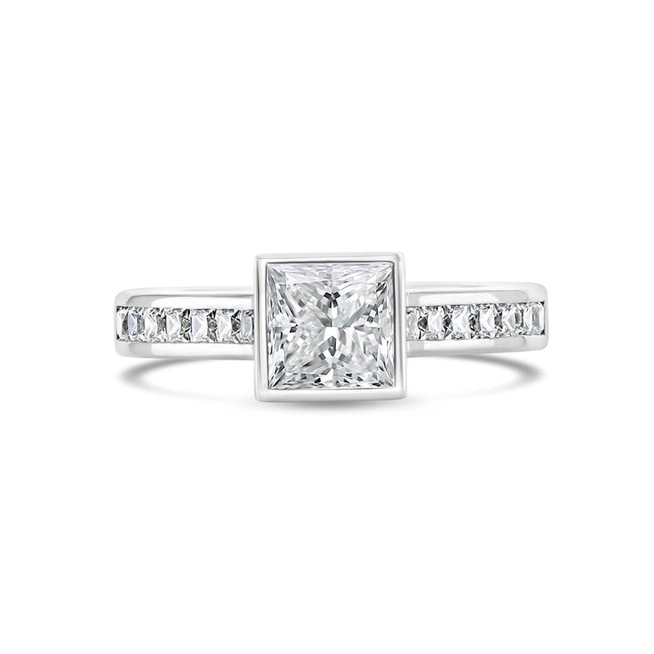 Bezel Set Diamond Engagement Ring