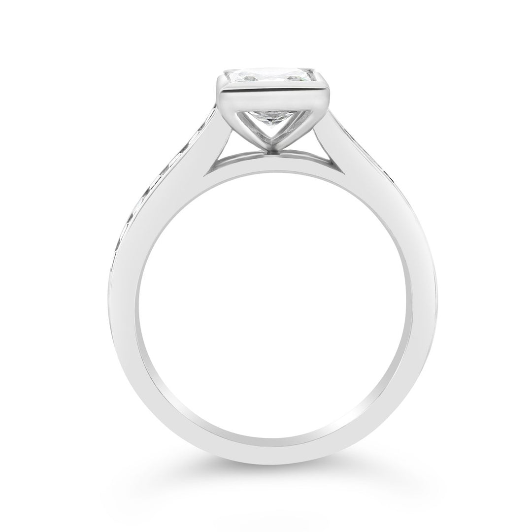 Bezel Set Diamond Engagement Ring