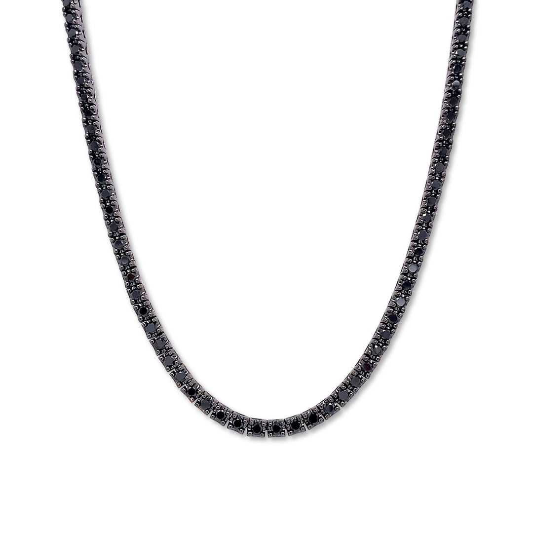 Black Diamonds Necklace with Black Rhodium Plating - AN0692