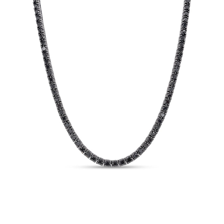 Black Diamonds Necklace with Black Rhodium Plating - AN0692
