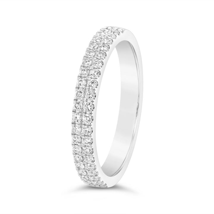 Half Way Set Double Row Diamond Band - YJA6495R