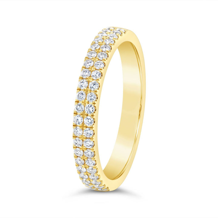 Half Way Set Double Row Diamond Band - YJA6495R