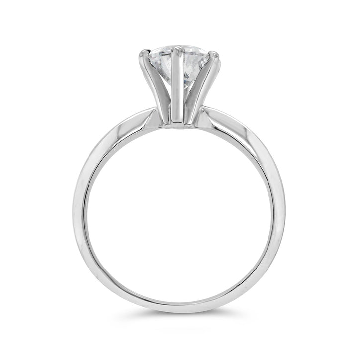 Siz Prong Pear Shape Diamond engagement Ring - The Diamond Guys