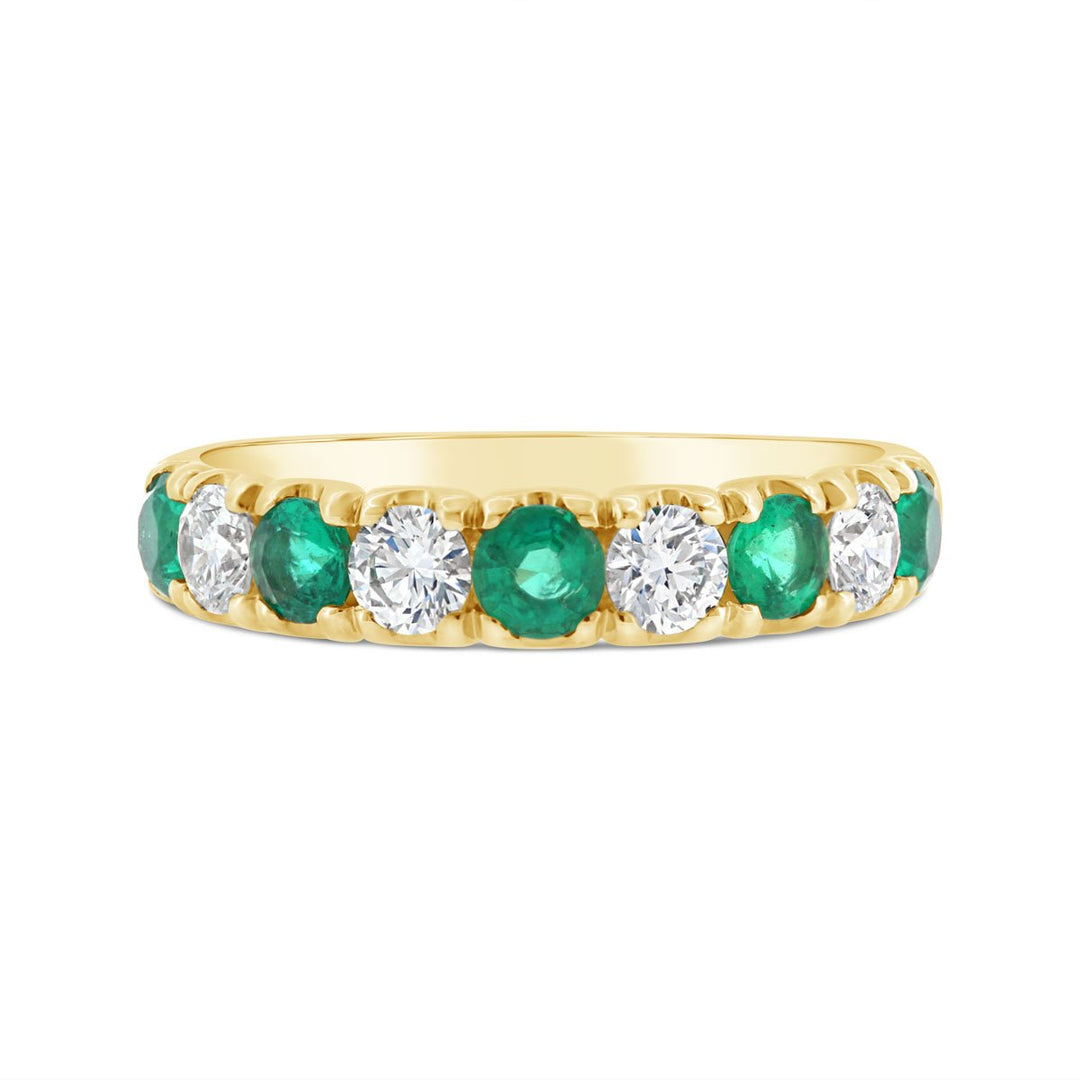 Alternating Diamond & Emerald Band - AR0122R-EME