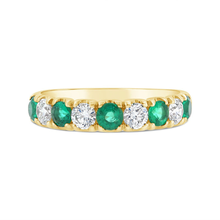 Alternating Diamond & Emerald Band - AR0122R-EME