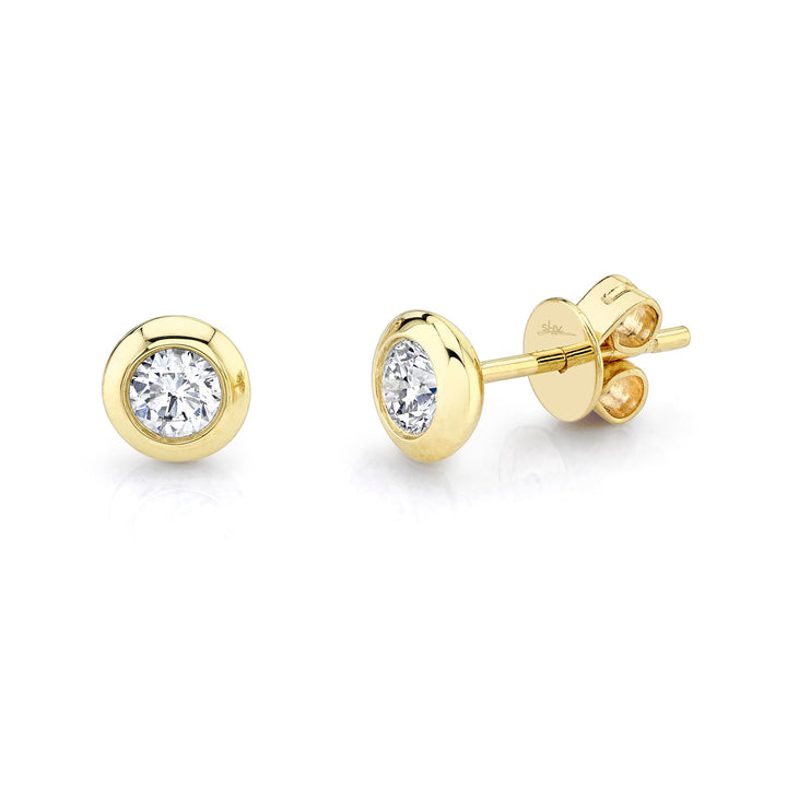 Shy Creation Diamond Bezel Set Earrings - The Diamond Guys