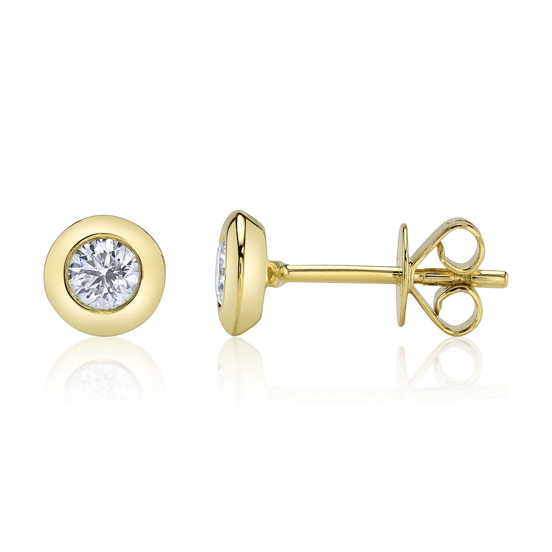 Shy Creation Diamond Bezel Set Earrings - The Diamond Guys