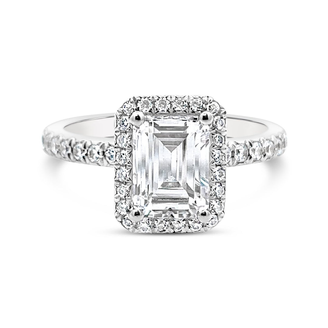 One Piece Casting Halo Diamond Engagement Ring - The Diamond Guys