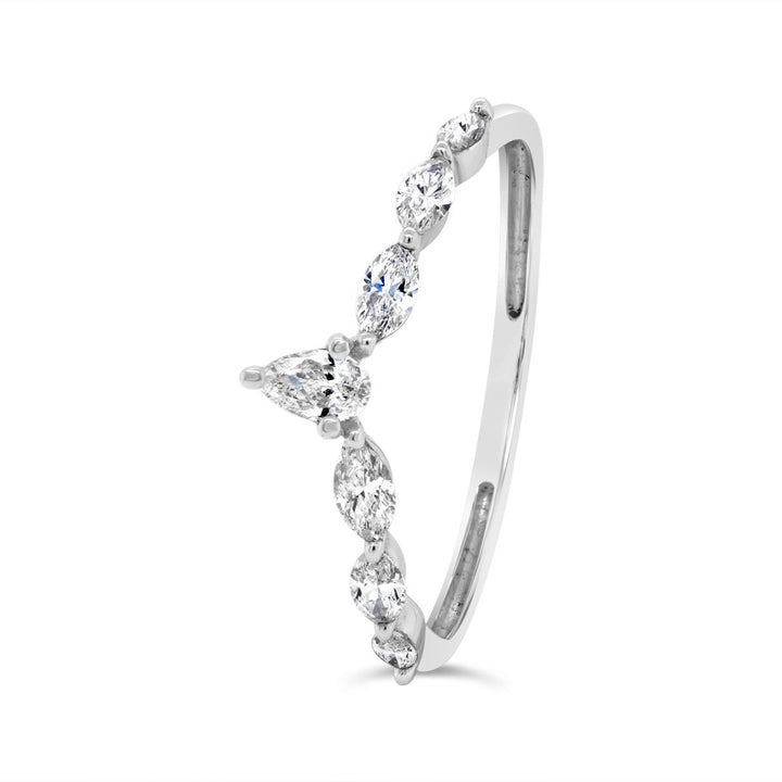 Pear and Marquise Cut Diamond Band - 43420R - The Diamond Guys