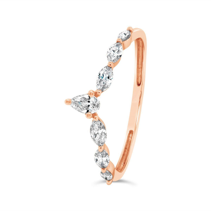 Pear and Marquise Cut Diamond Band - 43420R - The Diamond Guys