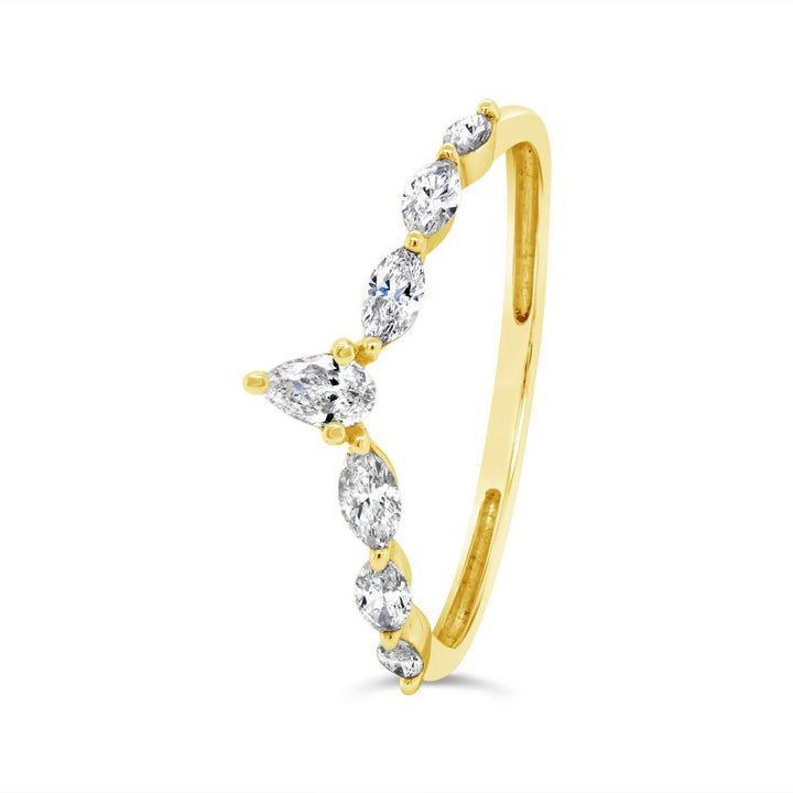 Pear and Marquise Cut Diamond Band - 43420R - The Diamond Guys