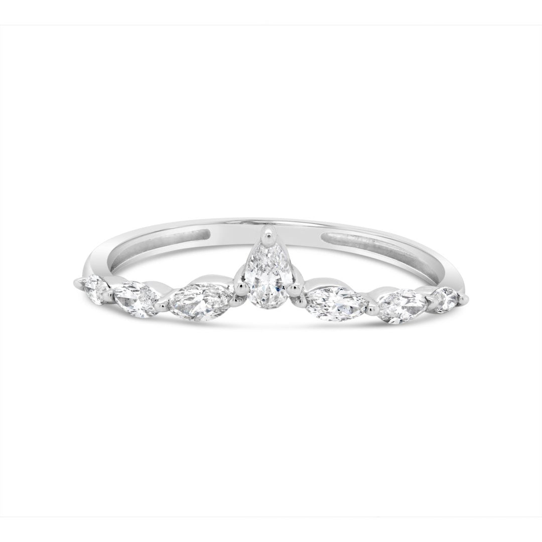Pear and Marquise Cut Diamond Band - 43420R - The Diamond Guys