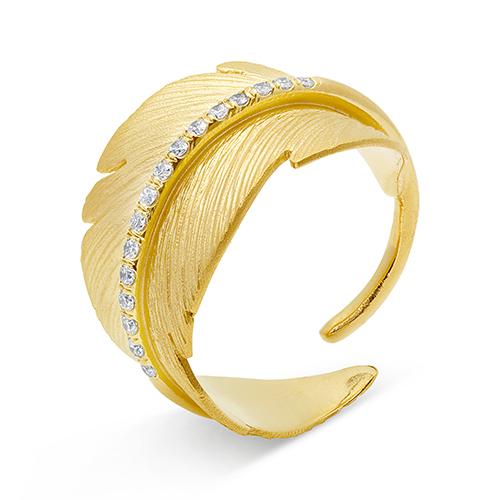 Marika Desert Gold Diamond Feather Wrap Ring - MDG4155