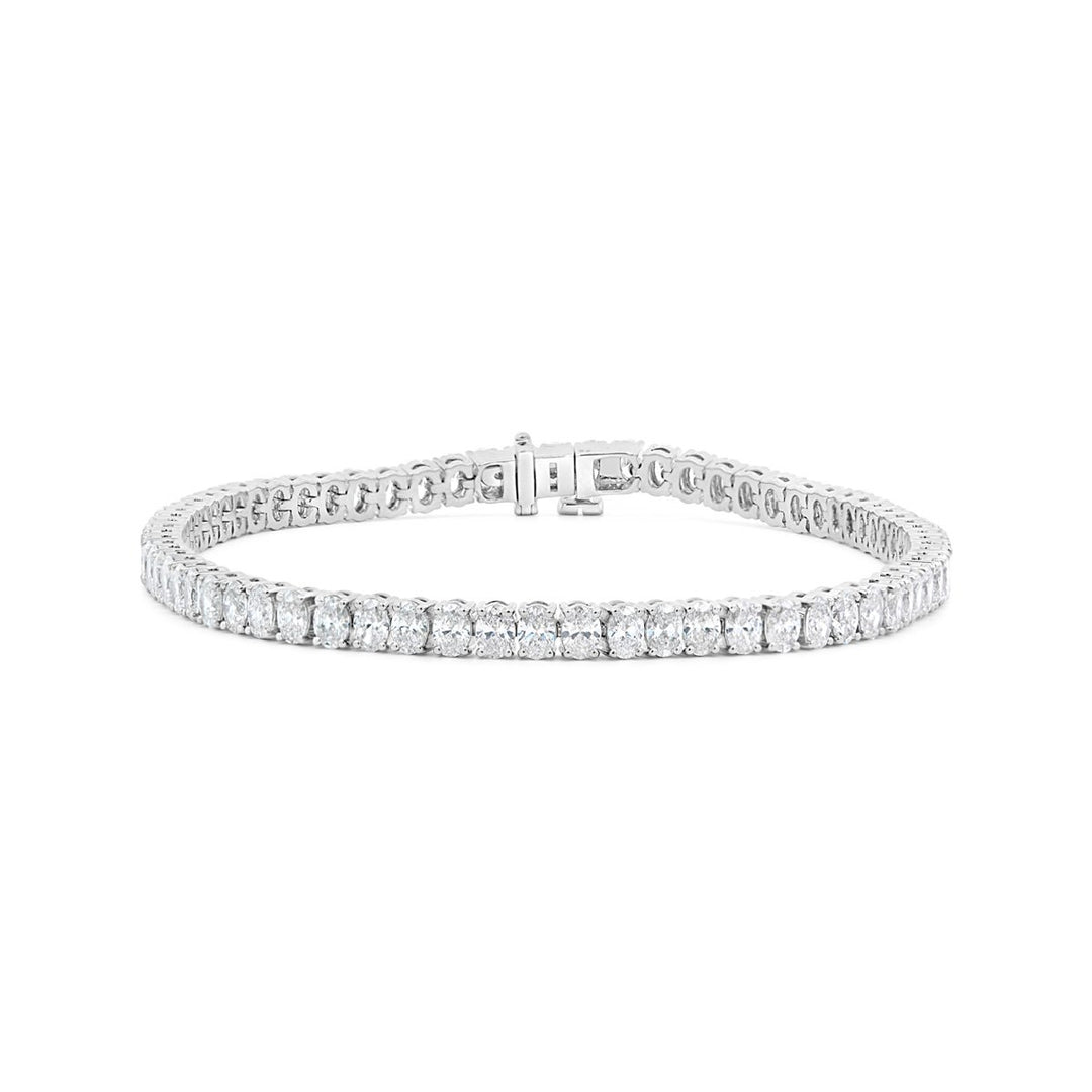 14K White Gold Lab Grown Diamond Tennis Bracelet - The Diamond Guys