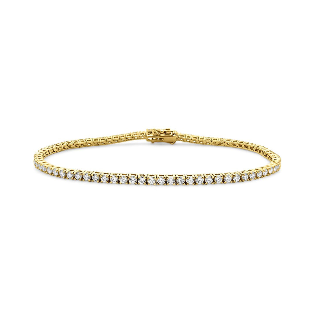 Yellow Gold 4 Prong Diamond Line Bracelet (2.24 ct. total weight) - BL6944 - The Diamond Guys