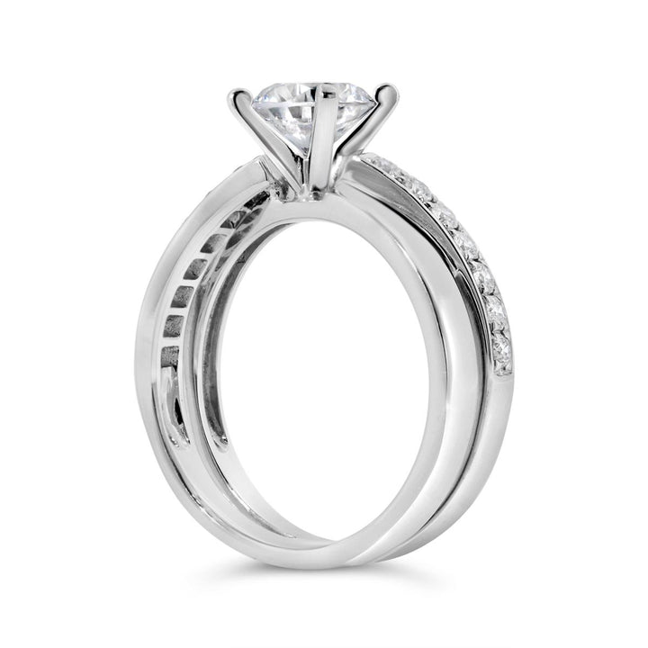 Diamond Cross Over Engagement Ring - GR8712 - The Diamond Guys