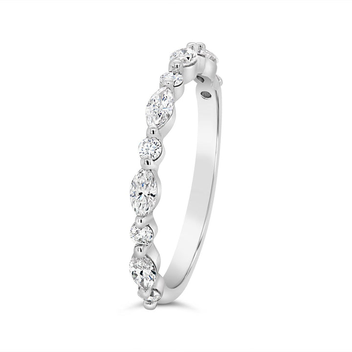 Round & Marquise Alternate Diamond Band - N0544WBA