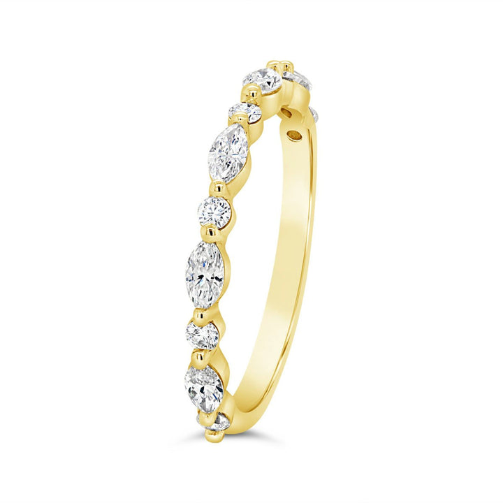 Round & Marquise Alternate Diamond Band - N0544WBA
