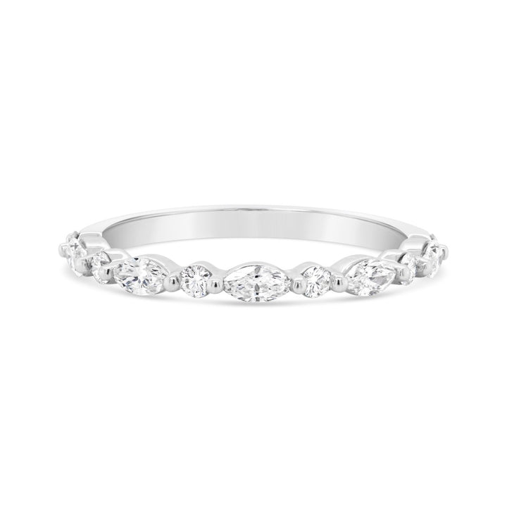 Round & Marquise Alternate Diamond Band - N0544WBA