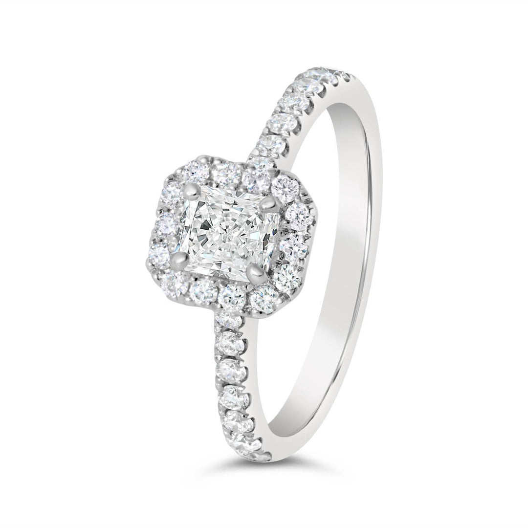 Diamond Halo Natural Mined Diamond Ring