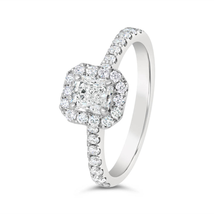Diamond Halo Natural Mined Diamond Ring