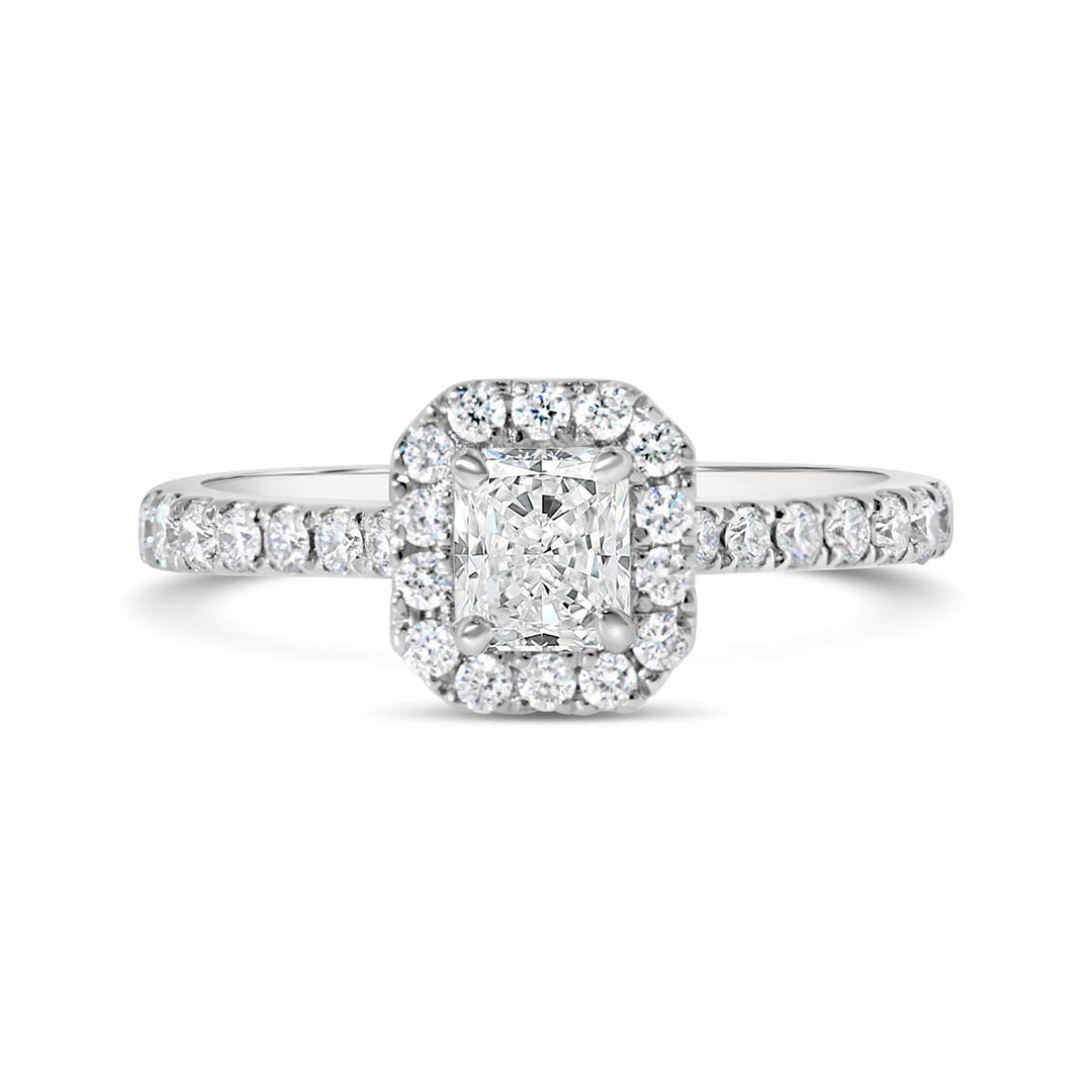 Diamond Halo Natural Mined Diamond Ring