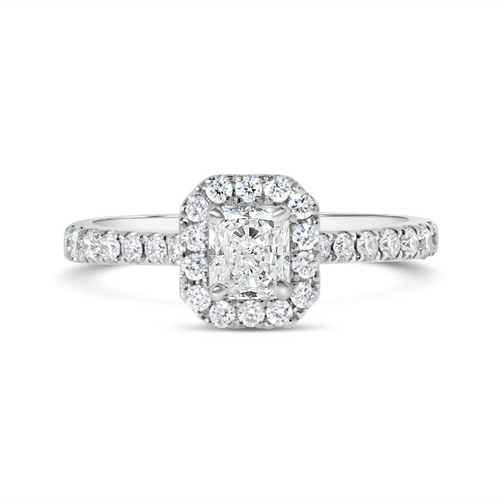 Diamond Halo Natural Mined Diamond Ring