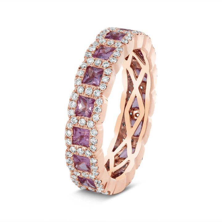 Pink Sapphire & Diamond Eternity Band - RN5827P
