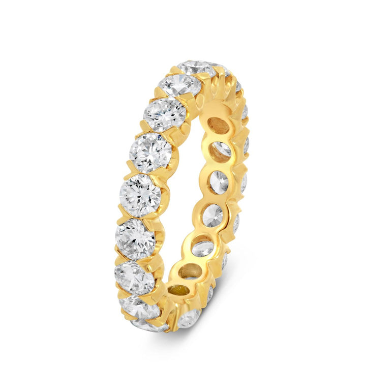 Lab Grown Diamond Criss-Cross Eternity Band - YR37076-Y-LAB
