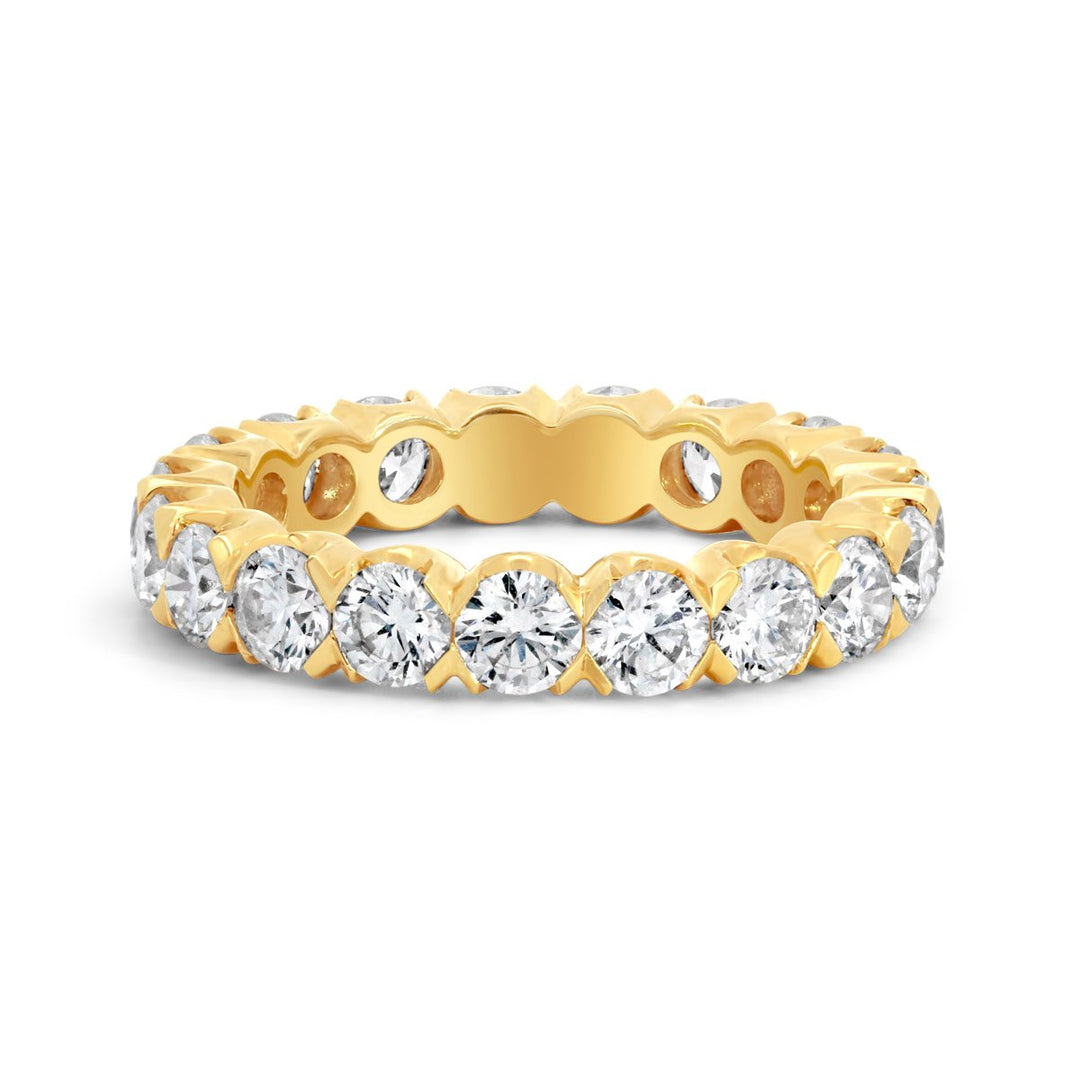 Lab Grown Diamond Criss-Cross Eternity Band - YR37076-Y-LAB