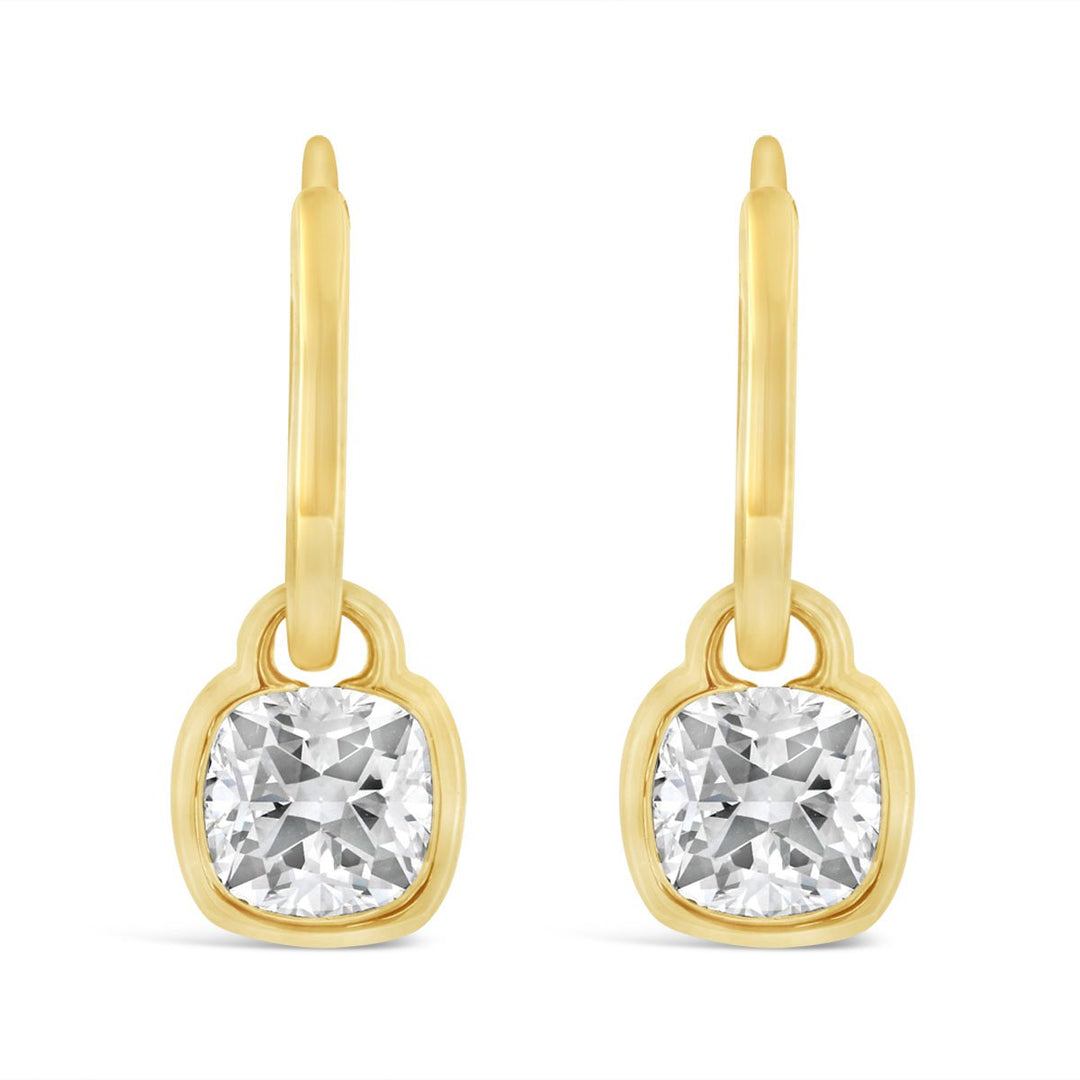 Lab Grown Dangling Cushion Diamond Earrings
