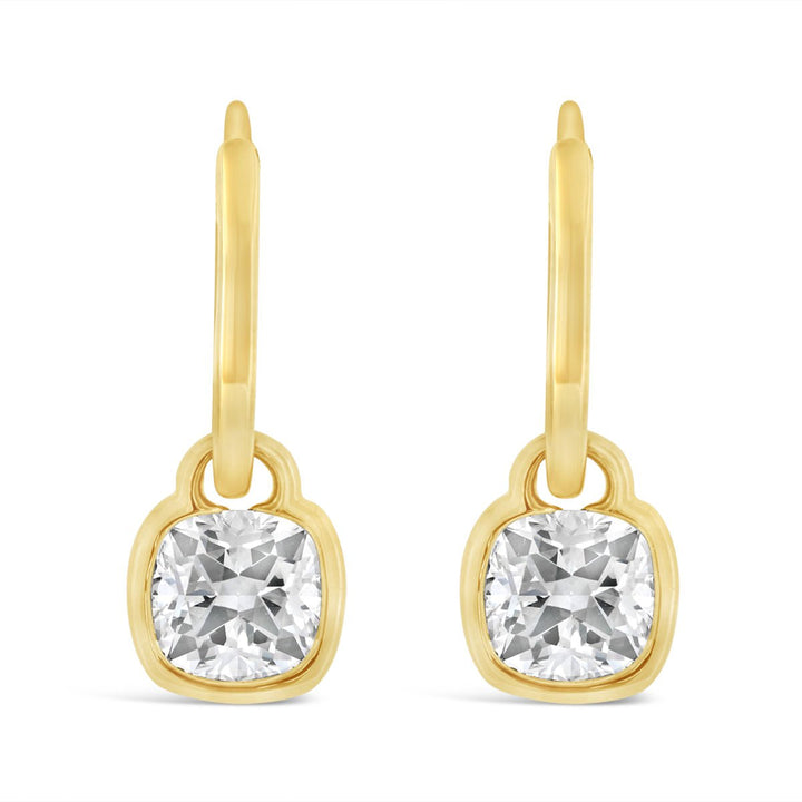 Lab Grown Dangling Cushion Diamond Earrings