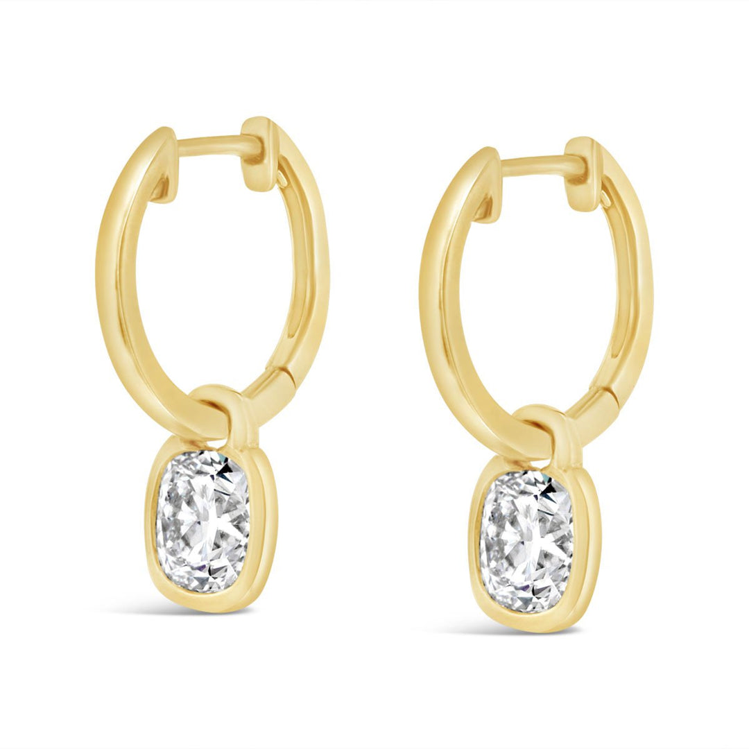 Lab Grown Dangling Cushion Diamond Earrings
