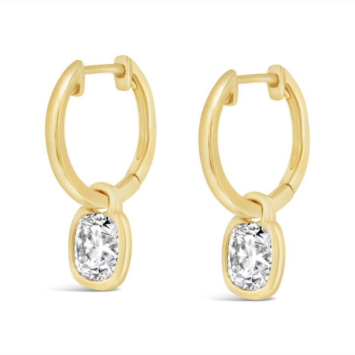 Lab Grown Dangling Cushion Diamond Earrings