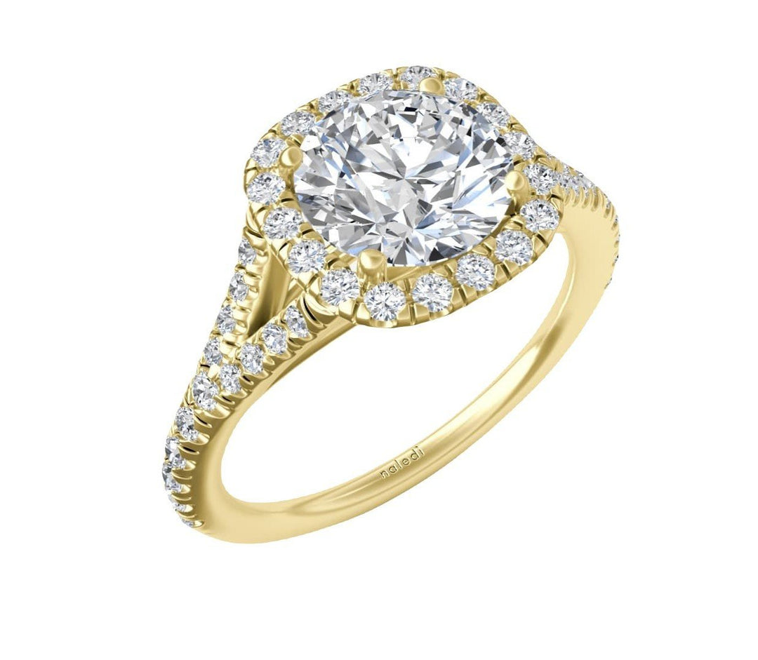 Cushion Shaped Halo Engagement Ring