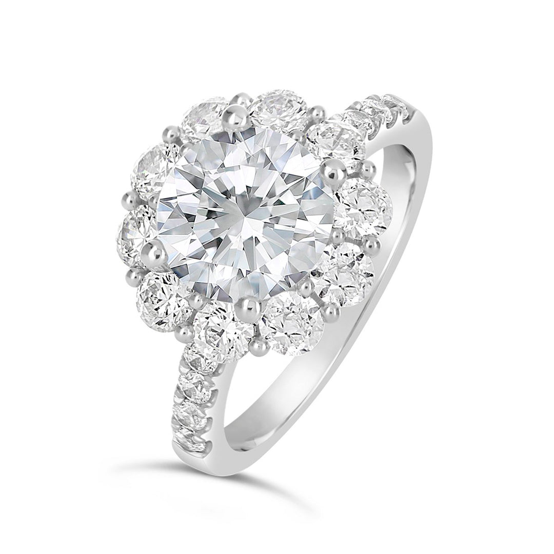 Diamond Halo Engagement Ring - The Diamond Guys