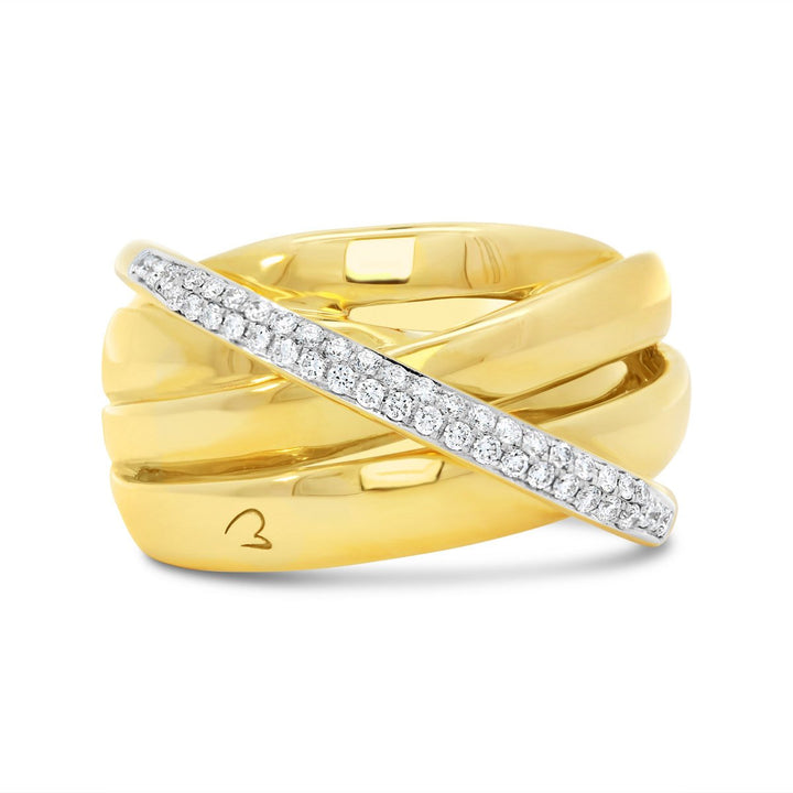 K Di Kuore  Italian Cross Over Diamond Wide Band - K434882