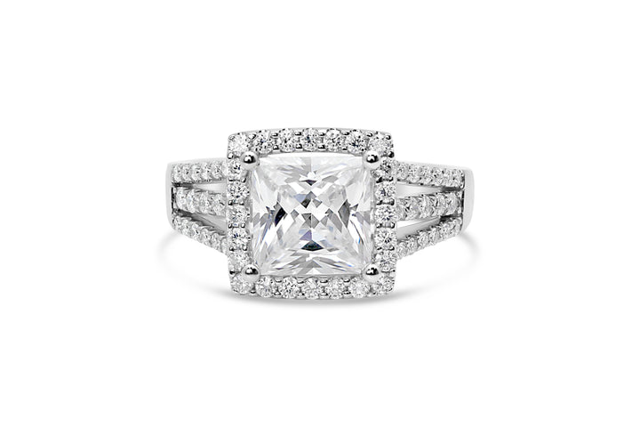 Diamond Halo Engagement Ring - The Diamond Guys