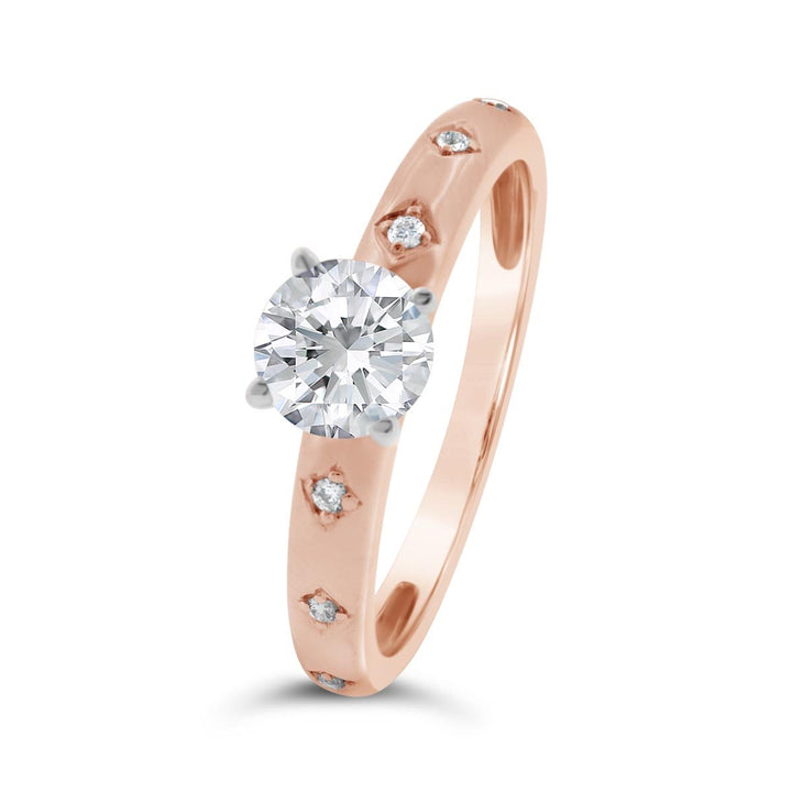 Two Tone Diamond Engagement Ring - PD504891
