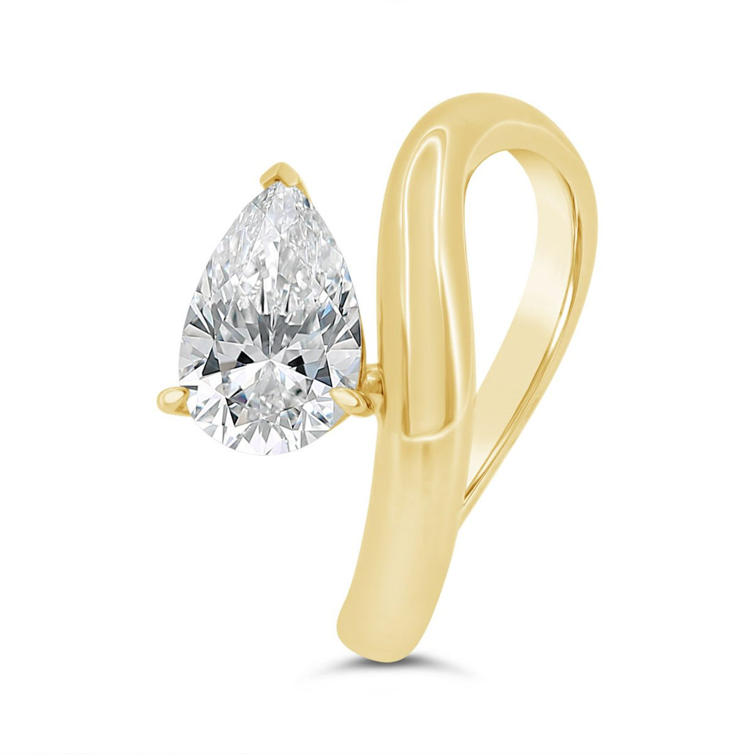 Lab Grown Diamond Modern Solitaire Engagement Ring